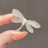 Vintage Shinny   Pearl Dragonfly Brooches For Women Dress Silk Scarf Insect Corsage Pins Jewelry Accessories