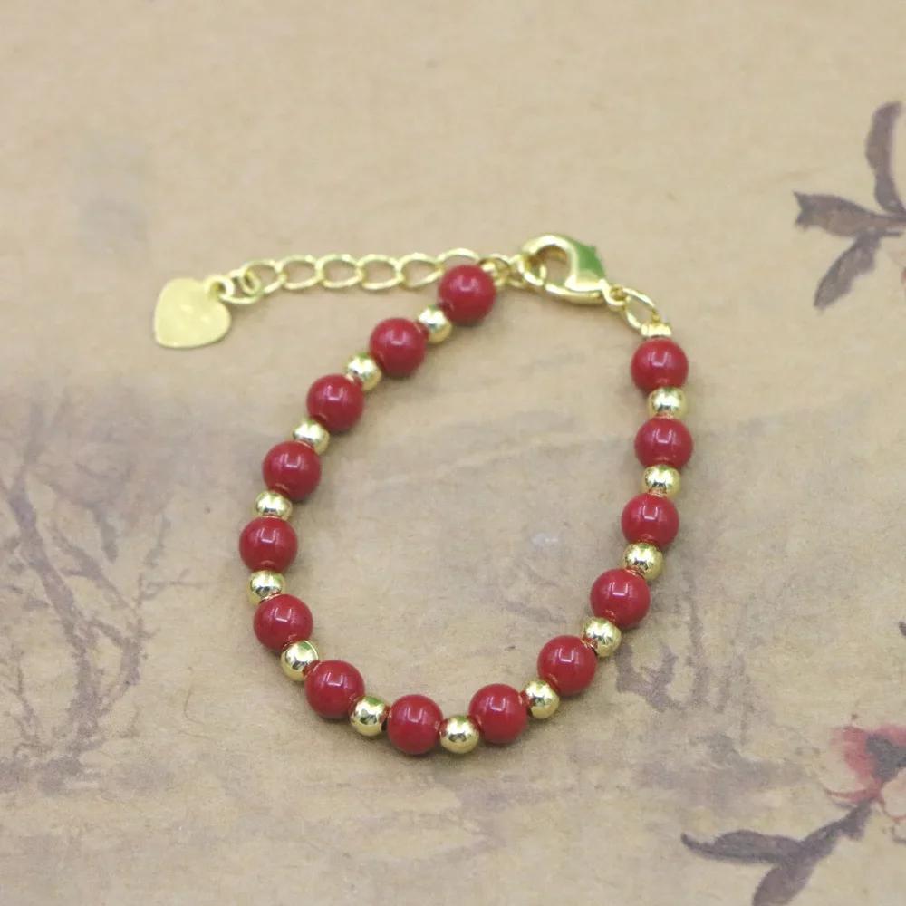 High Quality Natural Stone Bead Bracelet Baby Girls Lobster Clasp Accessories Girls Yoga Christmas Wedding Gift Jewelry Charm