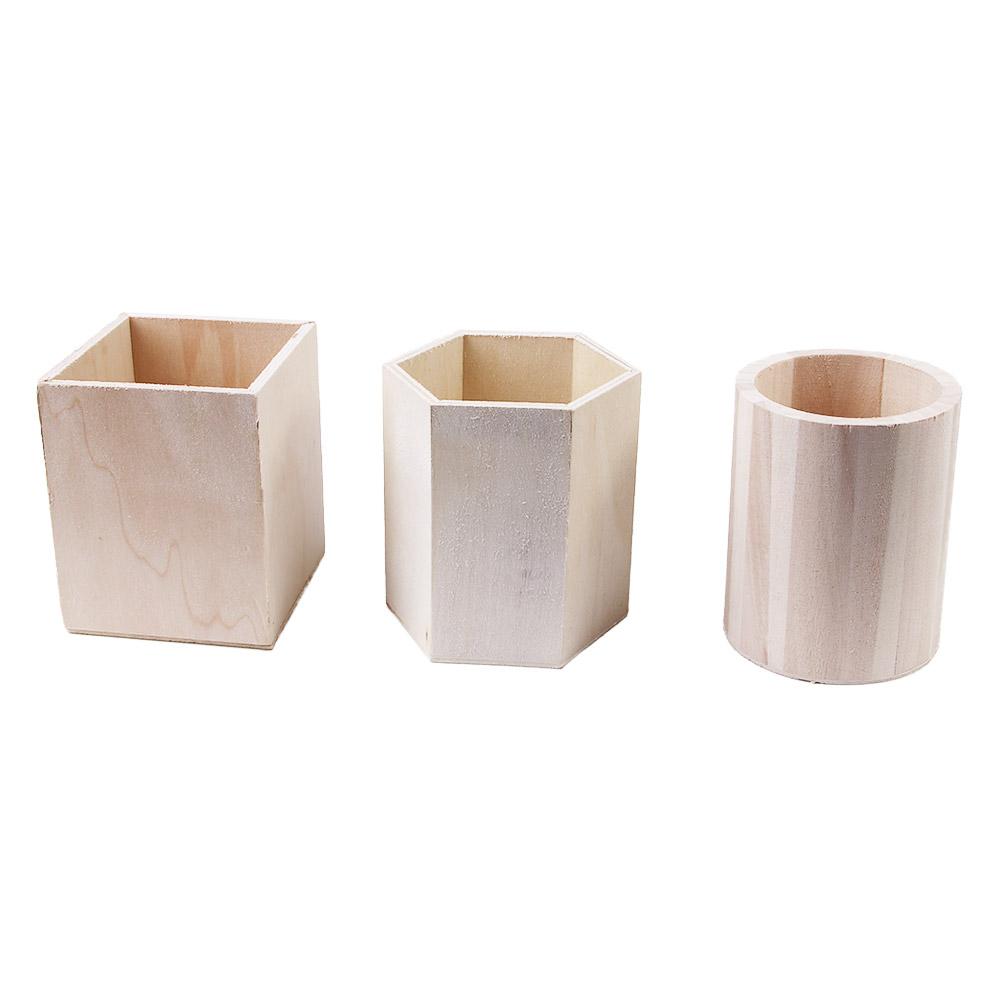 Симпатичные принадлежности для стола Канцелярские принадлежности для офиса Органайзер для офиса Ящик для хранения Подставка для ручек Карандаши Деревянные