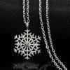 Korean Snowflake Diamond Pendant Necklace - Popular Short Clavicle Design, Perfect Christmas Gift