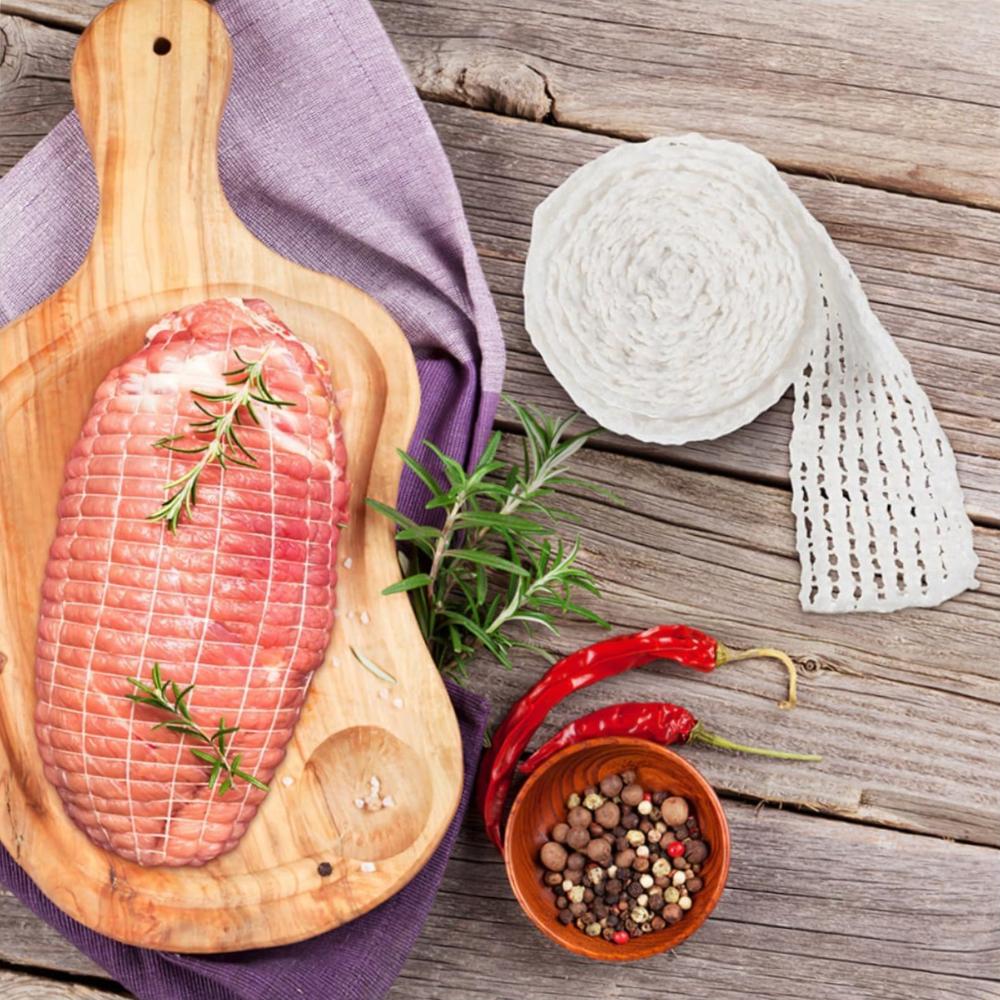 1 рулон 3 м Эластичная сетка для мяса Рулон Кухонная сетка для упаковки мяса для птицы, ветчины и говядины Вентилируемая Свежесть Домашние аксессуары