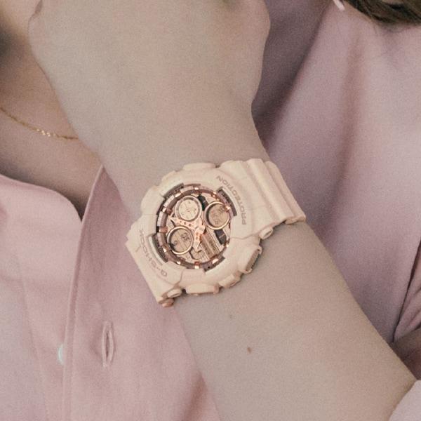 Casio G-SHOCK Pink Gold Dial GMA-S140PG-4AJF Wrist Watch for Women