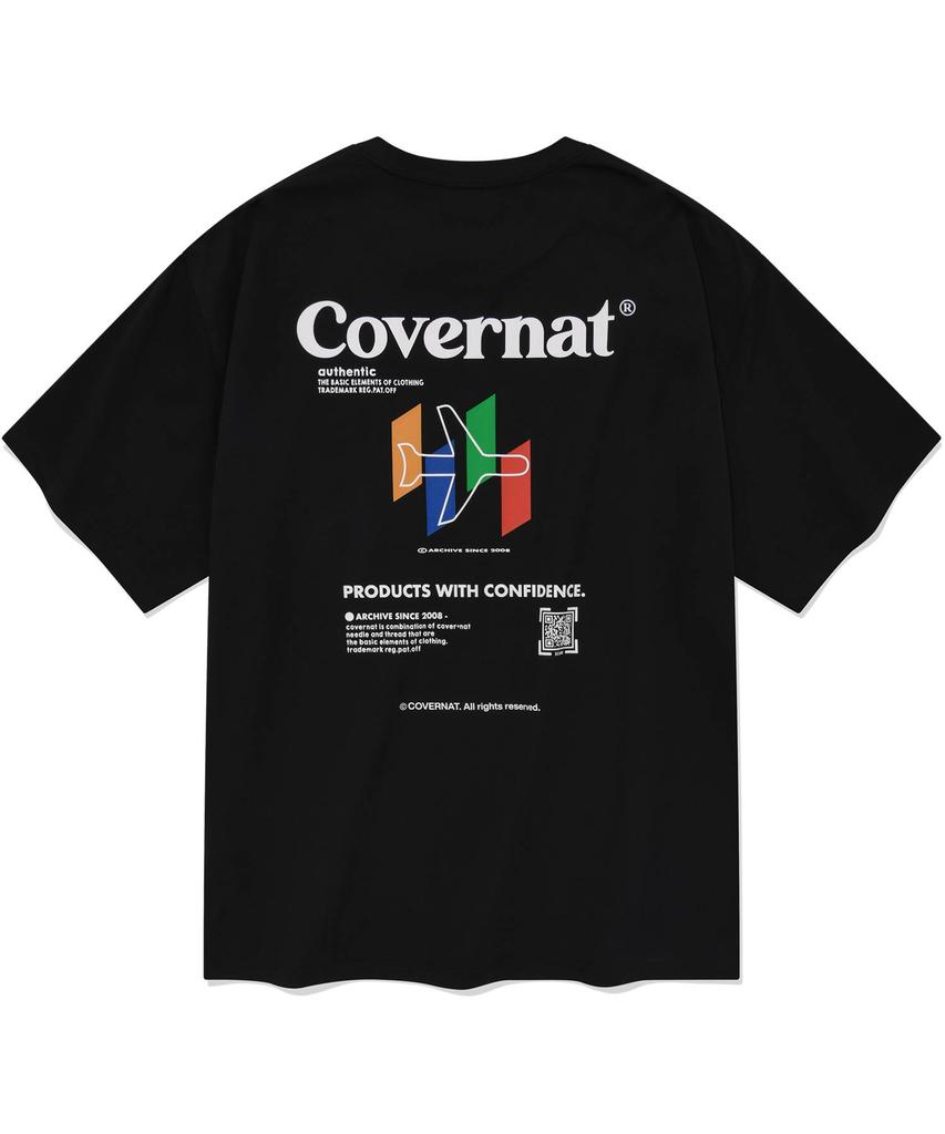 COVERNAT Черная футболка для путешествий