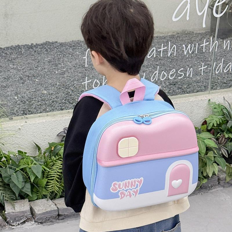 Lovely Genderneutral Kids Backpack With Adorable House Design Perfect For Kindergarten