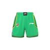 Шорты для баскетбола Li Ning CBA Series Professional с принтом, дышащие, свободные, удобные, мужские, темно-зеленые AAPS415-1