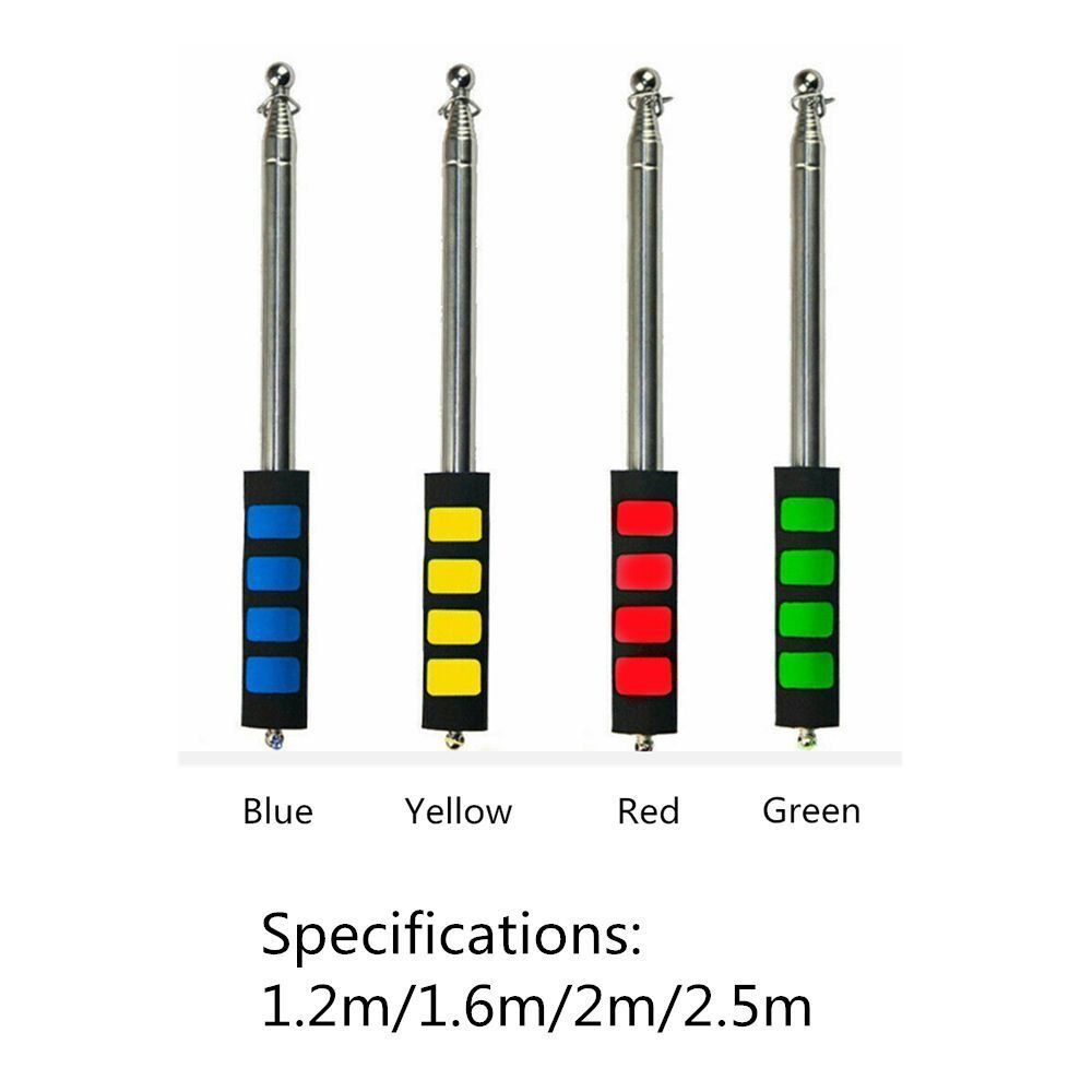 Телескопический флагшток из нержавеющей стали, портативный, 1,4 м/1,6 м/2 м, флагшток для экскурсовода, презентация PPT, указатель для учителей, учебные пособия