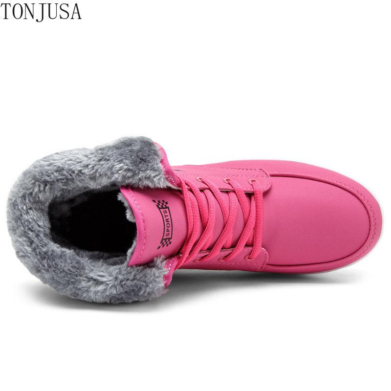 Snow Boots Women Winter Warm Ankle Boots for Women Thick Fur Cotton Shoes Ladies Footwear Outdoor