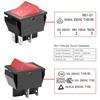 Heschen Rocker Switch ON-Off DPST 4 Terminals Red Light 16A 250VAC with Waterproof Cover