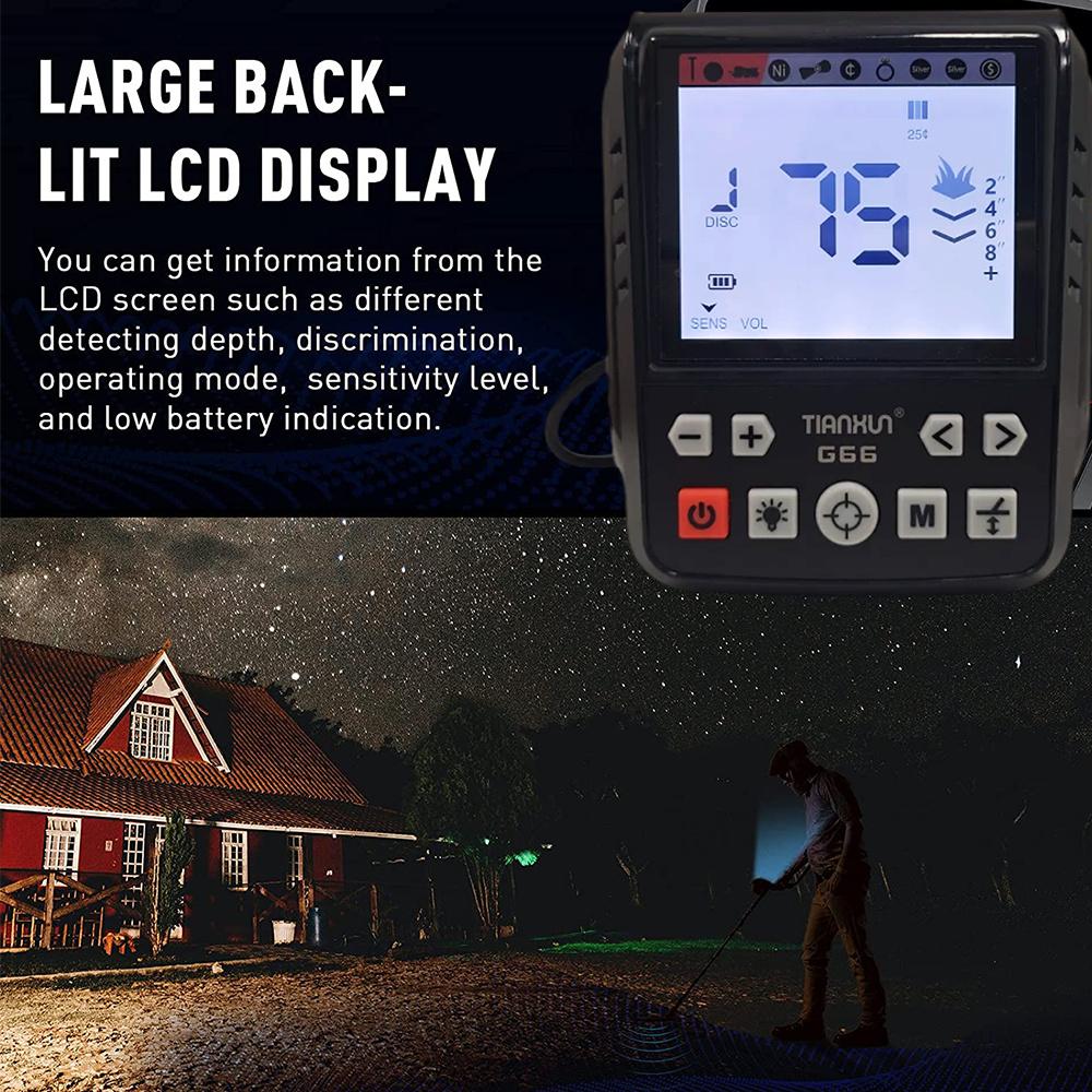 Профессиональный метаадетектор G66 Профессиональный пинпоинтер Gouden Детектор Gouden Hoge Gevoeligheid Schatradar Detectoren