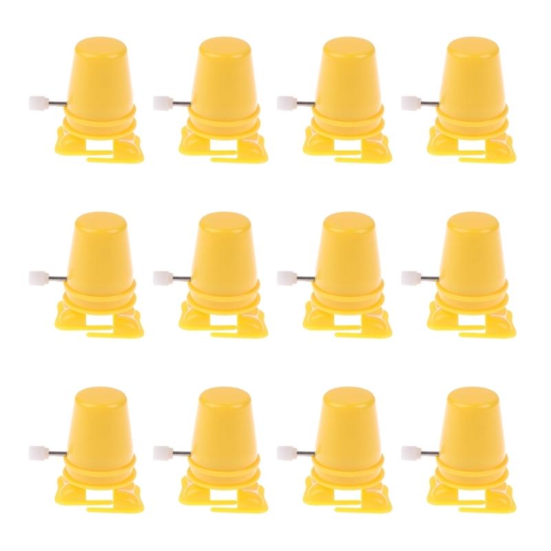 Set of 12 Small Wind up Robot Plastic Simple Operations Wind up Robot for Kids' Learning and Adults' Collection