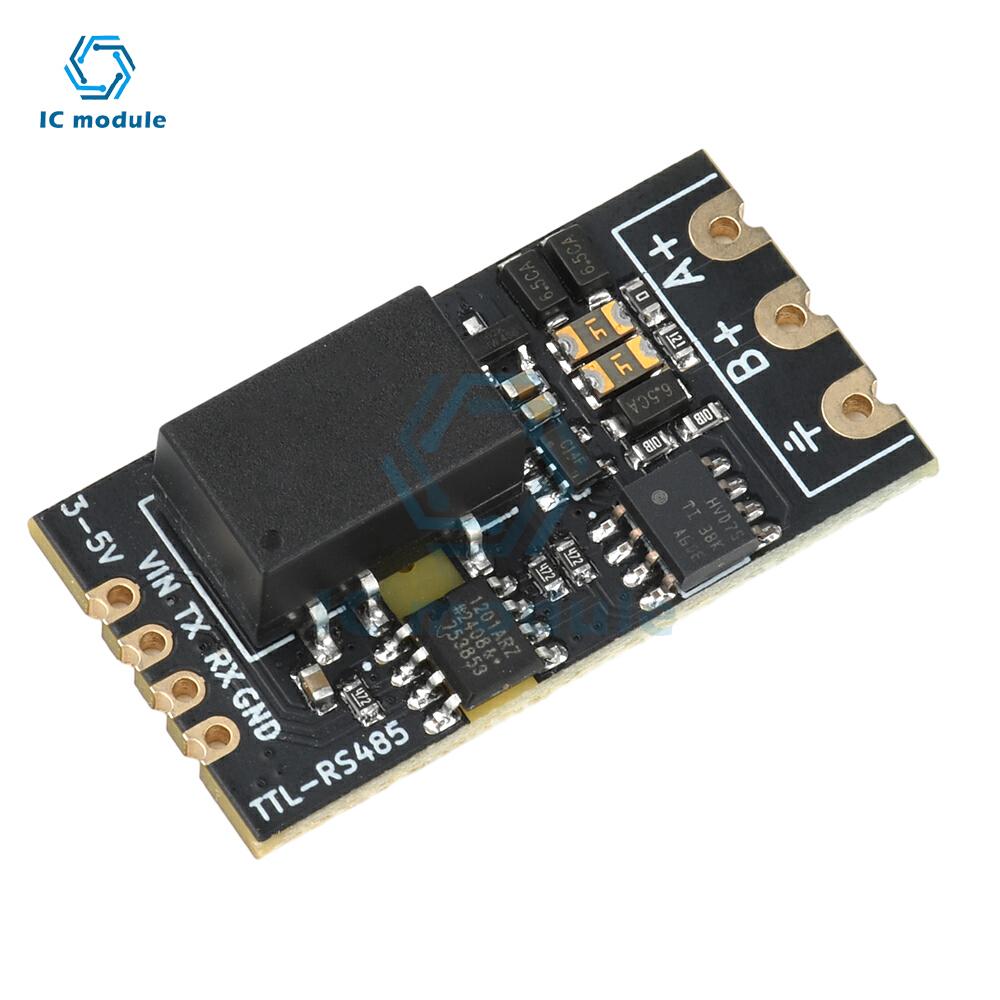 DC 3.3V/5V Lsolated TTL to RS485 Level Module Serial Port Auto Commutation High-speed Communication Rate Up to 2Mbps