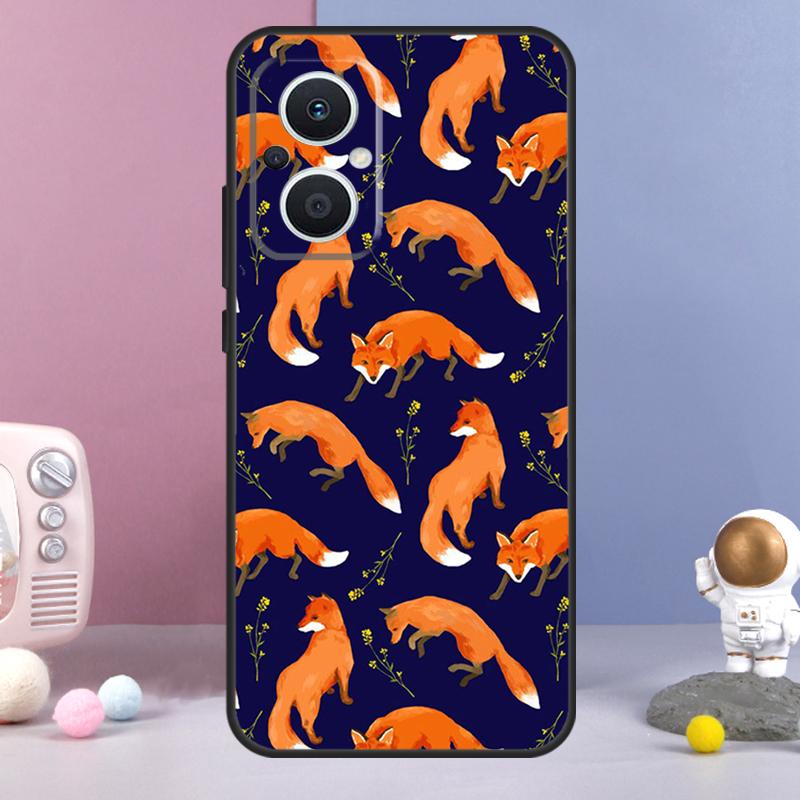 Мультяшные лисы Животное Чехол Для OPPO Reno 11 F 12F 13F 14F 10 12 13 14 Pro 7 8 Lite OPPO Find X9 X6 X5 X8 Pro Чехол