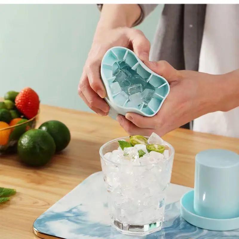 1pc Silicone Ice Cube Mold Round Ice Bucket Summer Homemade DIY Refrigerator Freeze Ice Maker Creative Ice Cube Mold
