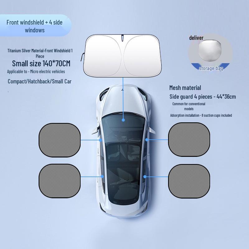 Car Windshield Sunshade: Heat Insulation & UV Protection Curtain