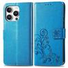 Leather Wallet Flip Case for Huawei Nova 15 14 13 12 12S 11 9 Ultra Pro SE Y72 Y63 Y73 9 Embossed Clover Floral Design