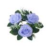 Artificial Rose Wreath for Candlestick Ornaments Silk Flower Garland Candle Holder Wreath Wedding Party Table Home Decoration