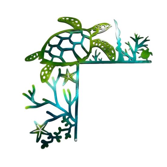 Sea Animal Door Frame Decoration Metal Seahorse Turtle Octopus Mermaid Dolphin Starfish Door Corner Sign