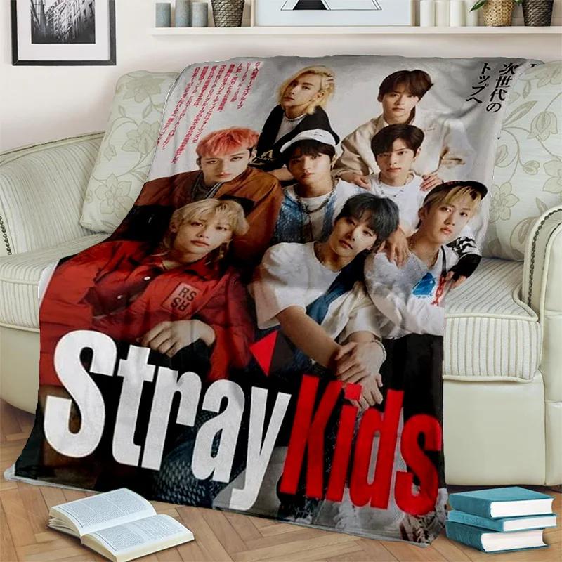 3D Kpop Stray Kids Корейское одеяло с певицей, мягкое одеяло для дома, спальни, кровати, дивана, пикника, путешествия, офиса, чехол для отдыха, детское одеяло