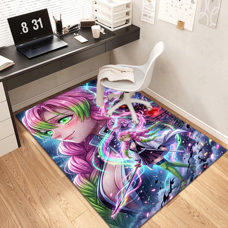 Japanese manga artist Koyoharu Gotouge's Demon Slayer carpets, home decor, non-slip door mats, hallway seat mats, outdoor picnic mats, rugs H9