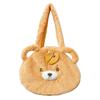 Cartoon Bear Leaf Plush Shoulder Bag Large Capacity Outdoor Leisure Handbag