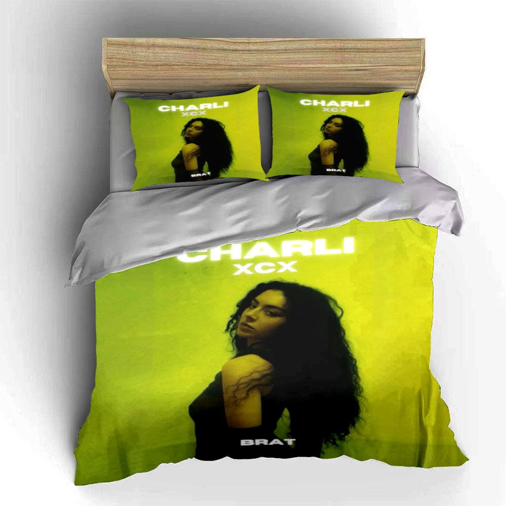 Charli XCX Portrait Bedding Set Bedding Duvet Cover Set Duvet Cover Pillowcases (1*Duvet Cover 2*Pillowcases, without duvet insert)