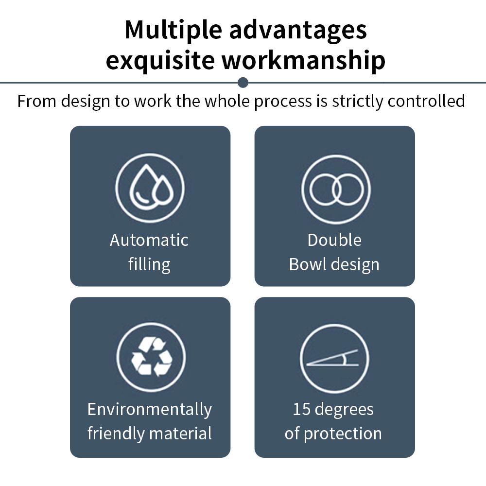 Принадлежности для домашних животных Автоматический питьевой фонтанчик Миска для кошачьей еды Кормушка Контейнер для хранения Защита шеи Нескользящая Двойной регулируемый угол