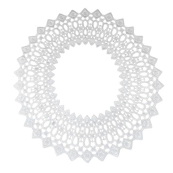 Молочный шелк Полый DIY Вышивка Вырез Воротник Одежда Шитье Аппликация Декор EMA