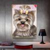 Diamond Embroidery Dog Yorkshire Full Round Diamond Painting Animal Rhinestone Cross Stitch
