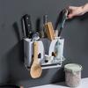 Клейкий держатель для столовых приборов (Серый) / Органайзер для кухонной утвари