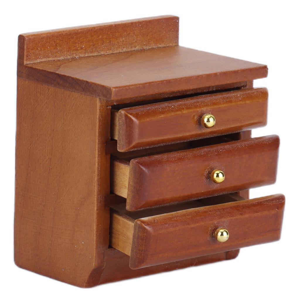 1:12 кукольных прикроватных столиков изысканная работа деревянные тумбочки для миниатюрного кукольного домика