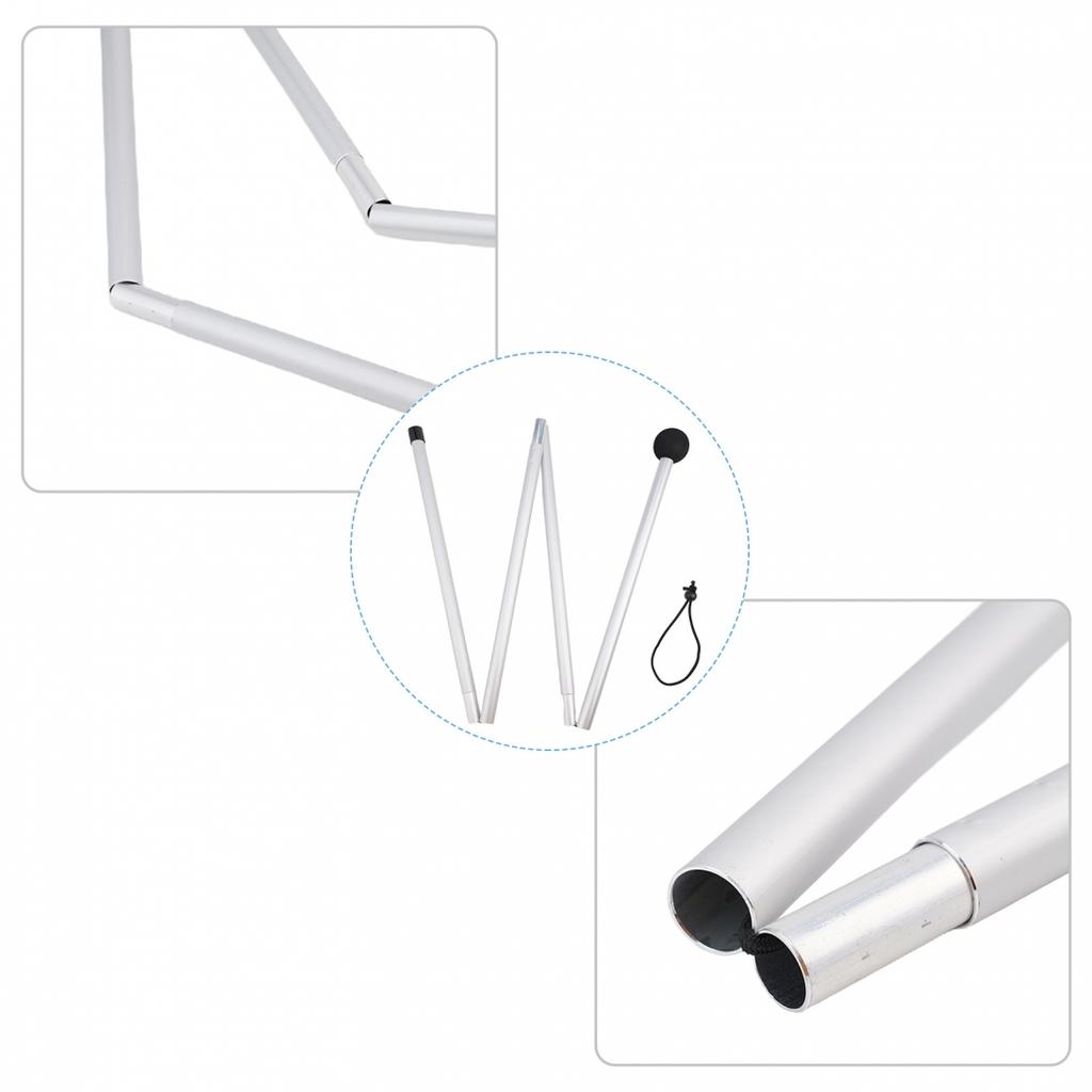 Aluminum Pole Shelter Tarp Pole Awning Stands Foldable Silicone