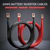 ECGSOLAX 2AWG Гибкий Кабель для Подключения Аккумулятора Многожильный Медный Провод С Надежным Клеммным Наконечником M10 Для Инвертора Автомобиля Солнечной Системы ИБП Морского Судна