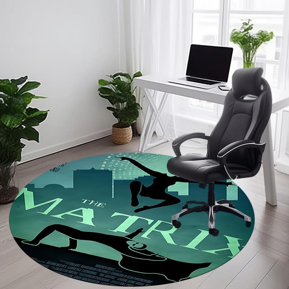 1 шт. Круглый ковер The Matrix Office, Под офисные стулья, Спальня, Гостиная, Декор для дома, Декор комнаты, Доступен в различных размерах