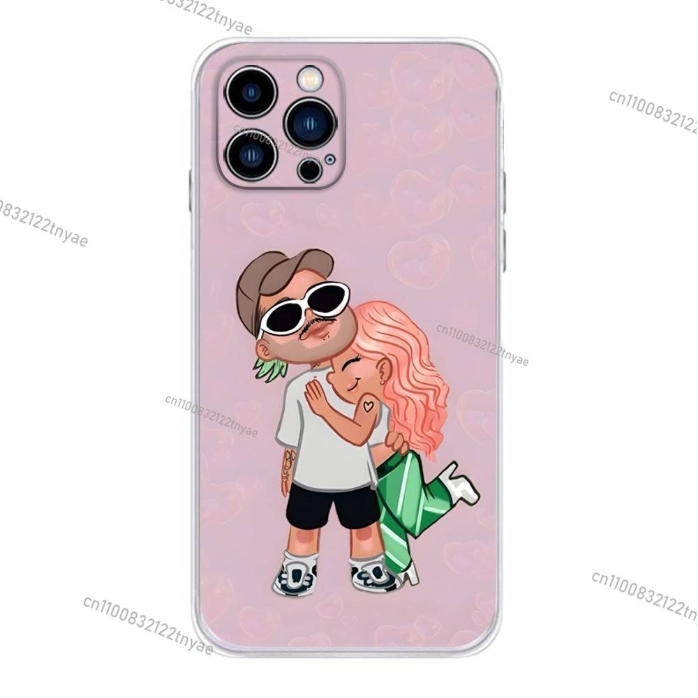 Чехол для телефона K-Karol G Tropicoqueta для iPhone 16,15,14,13,12,11 Pro,Max,17,Air,E,Mini Задняя крышка с защитой от отпечатков пальцев и ударов