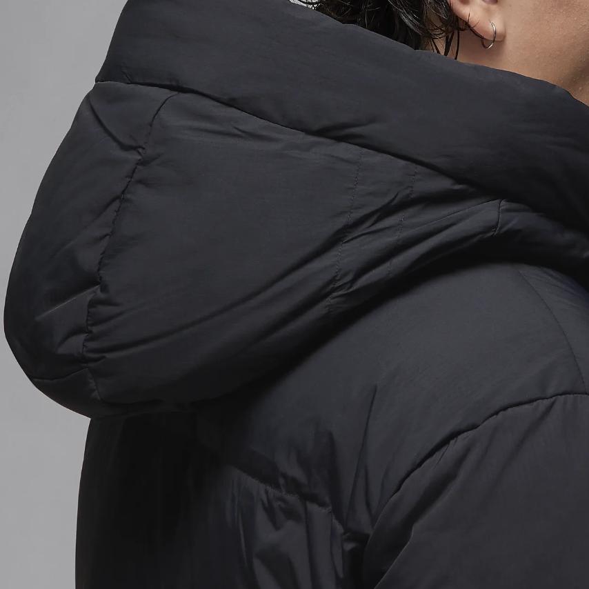 Jordan Flight Therma-Fit Удобная стильная однотонная парка Мужская верхняя одежда черного цвета FV7269-010