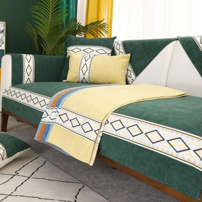 Новая диванная подушка Four Seasons, универсальная диванная подушка, лямка, диванная подушка из синели, китайская диванная подушка, нескользящая подушка