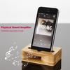 Bamboo Mobile Phone Holder Physical Sound Reinforcement Amplifier for iPhone iPad Andriod