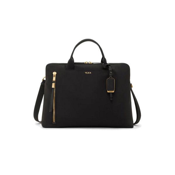 Tumi Voyager Benin Laptop Briefcase Black/Gold_1465842693
