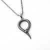 Fashion Titanium Steel Double Snake Pendant Trendy Male Personality Double Snake Wrap Necklace Men
