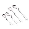 4 шт. Подвесная чашка из нержавеющей стали, ложка, скручивающиеся чайные ложки, полированная ложка для смешивания, кофе, молоко, чай
