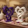 3D-печатная скульптура розы в форме сердца Изысканные цветы Сердце Настольное украшение Устойчивое основание