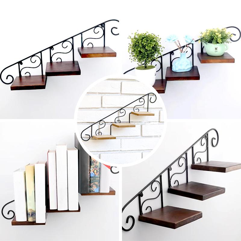 1 шт., декоративная рамка для лестницы в стиле ретро, настенное крепление для хранения вещей, предметы интерьера, эстетическое украшение, настенная живопись в деревенском стиле