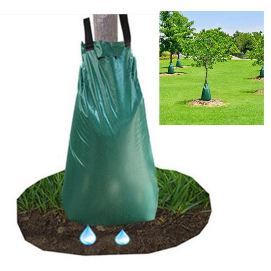 Мешок для полива деревьев, 20 галлонов, многоразовый мешок для капельного орошения с застежкой-молнией, медленно высвобождение воды, мешки для полива деревьев, глубокое нацеливание на корни