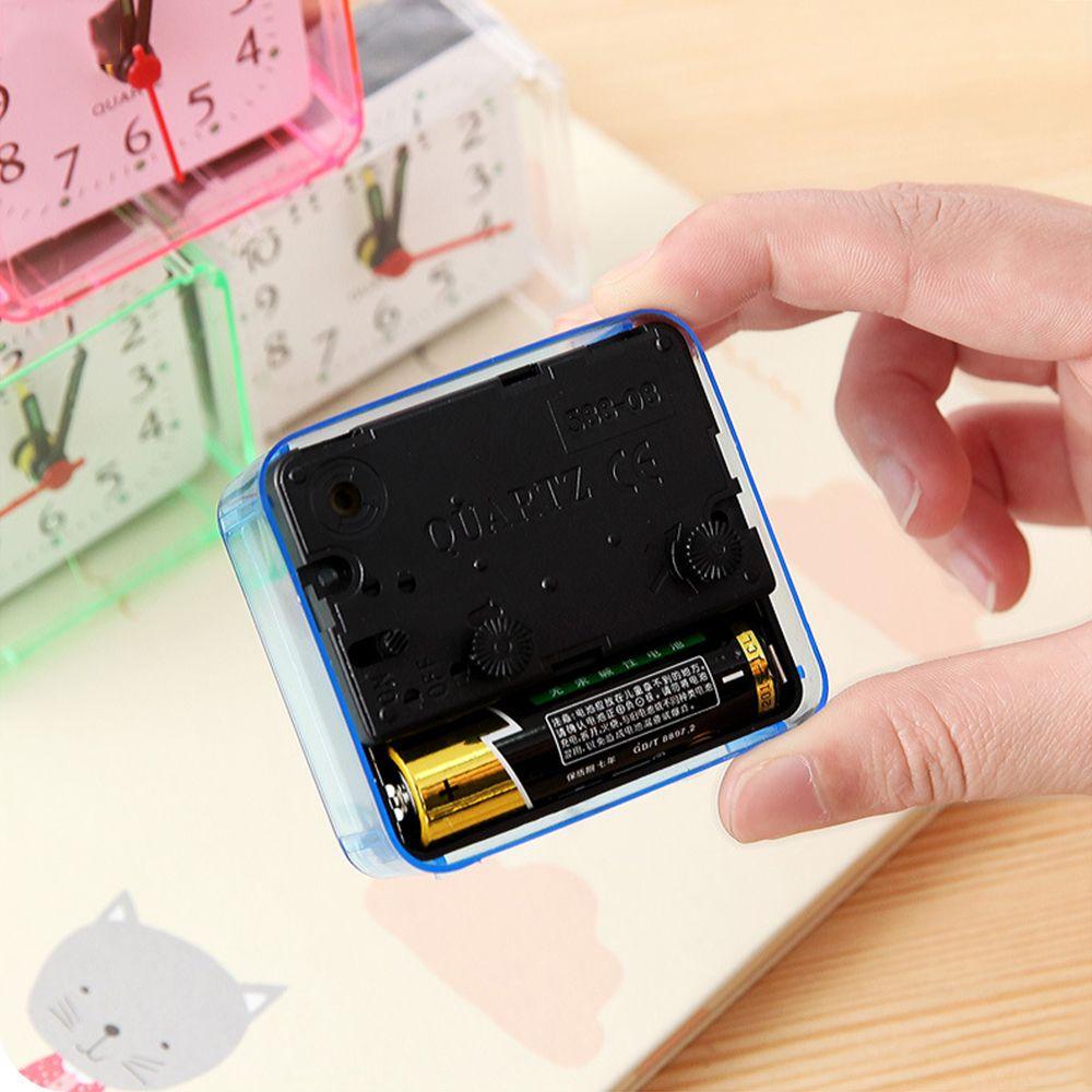 Night Light Silent Bedroom Bedside Office Square Quartz Home Room Decoration Alarm Clock