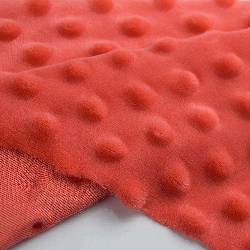 1 Yard Super Soft Minky Dot Fabric Sewing Baby Blanket Toys Material Antipilling Eco-Friendly Polyester Handwork Plush Fabric