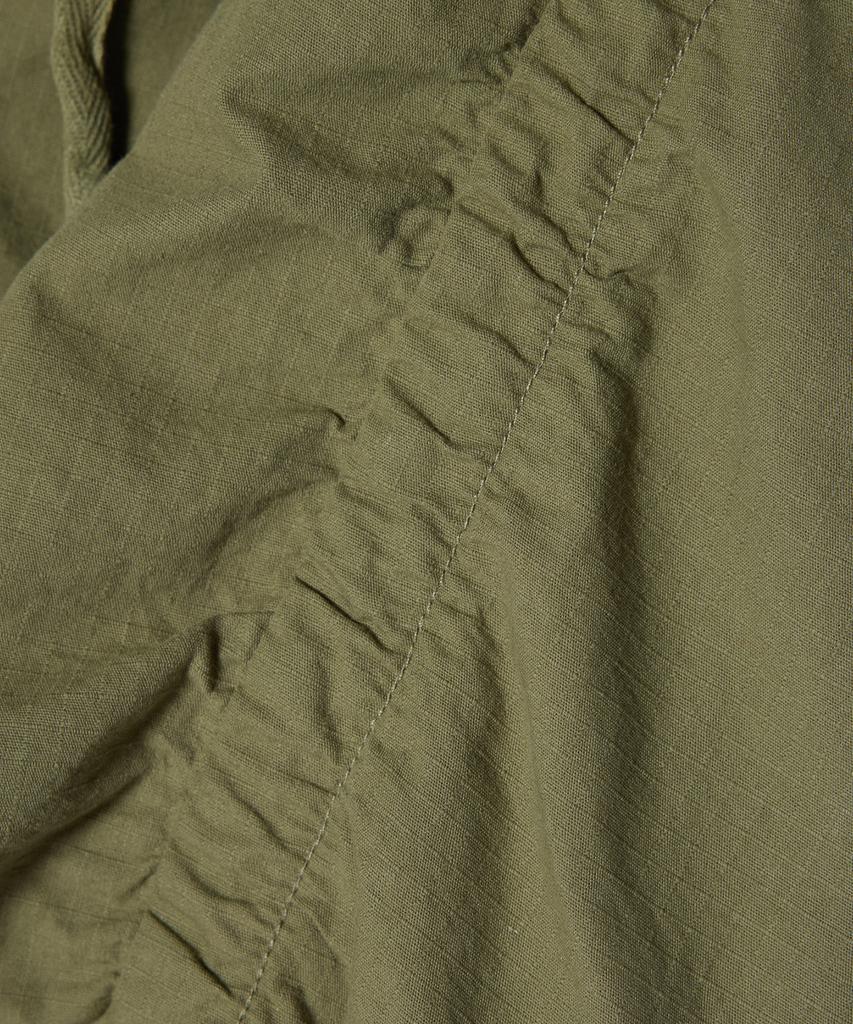 LEFTSEOUL Side Wrinkle Shorts [Olive]