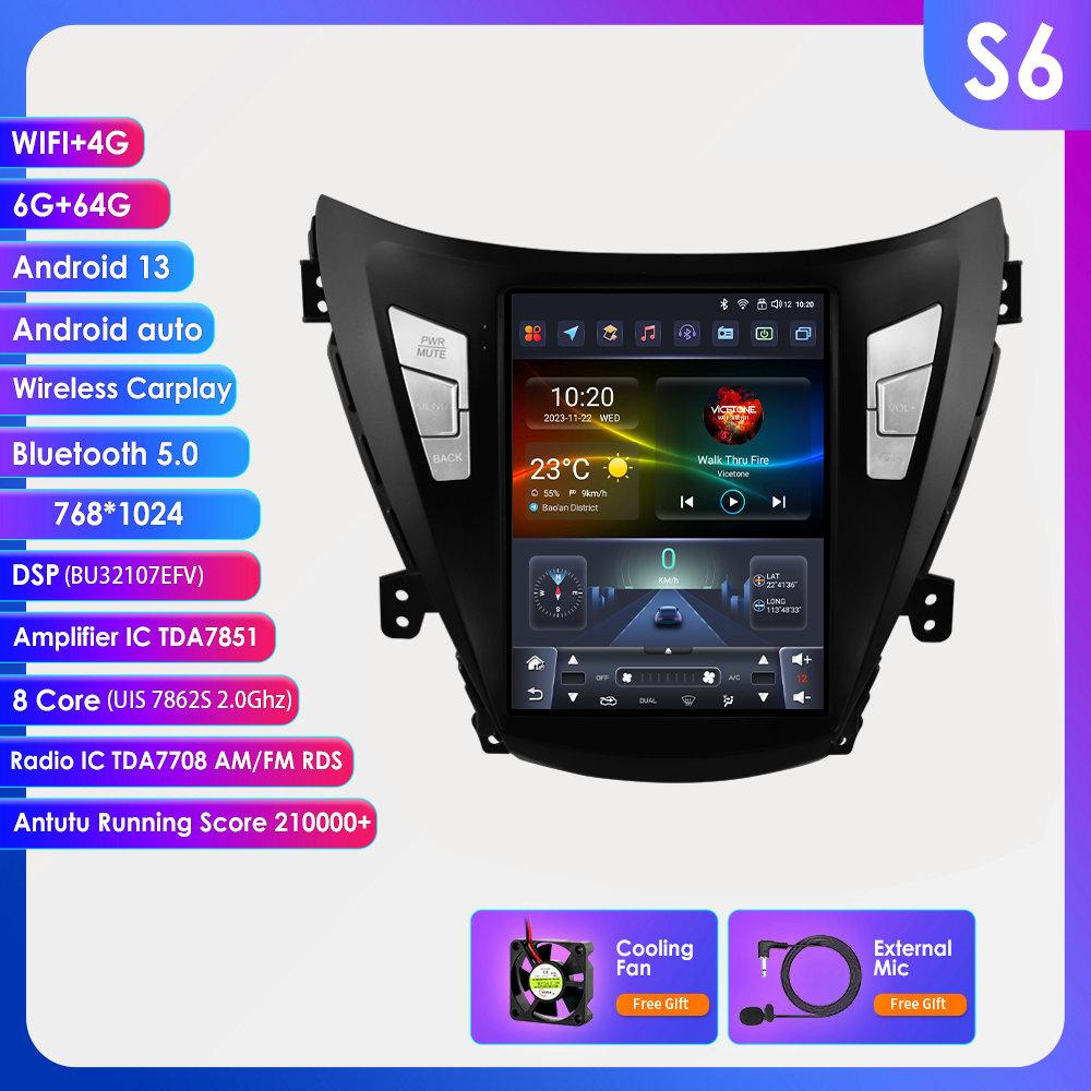 OSSURET Android Car Radio GPS для Hyundai Elantra Avante I35 2011-2013 Мультимедиа 9,7-дюймовый вертикальный экран Carplay Android Auto Player Мультимедиа Видео