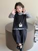 2025 Модный комплект в корейском стиле для девочек: жилет и брюки широкого кроя для ранней осени – повседневный и трендовый