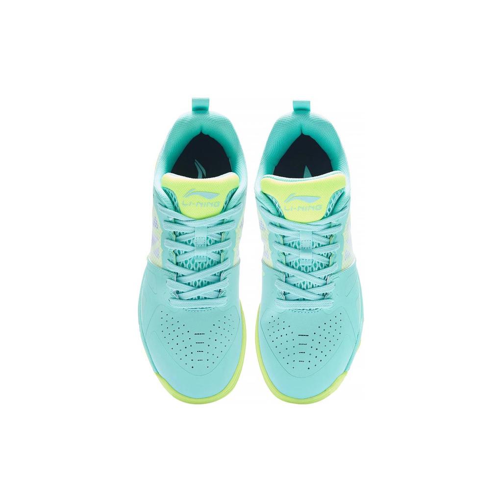 Li-Ning Амортизирующие нескользящие прочные низкие туфли для настольного тенниса унисекс флуоресцентно-ярко-зеленые APPT009-4