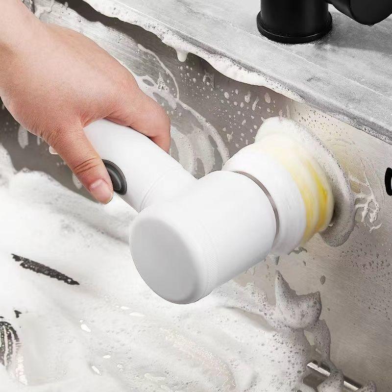 Multi-functional Electric Cleaning Brush for Kitchen and Bathroom - Wireless Handheld Power Scrubber for Dishes, Pots, and Pans AVE